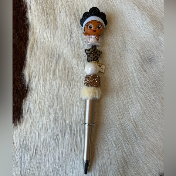 Disney Doorables Hercules Muse Calliope Beaded Pen Handmade - Picture 1 of 5